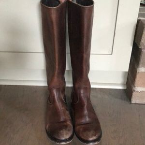 Leather riding boots